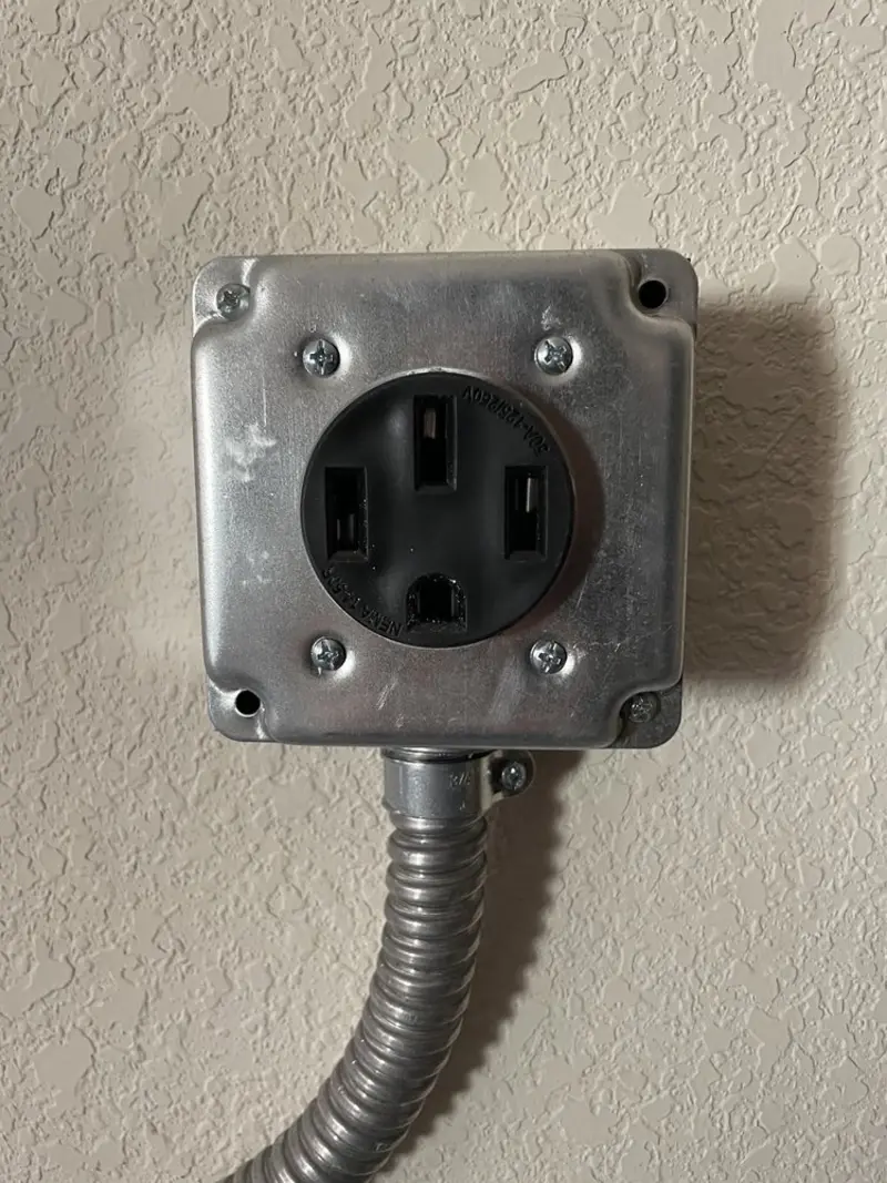 NEMA 14-50 outlet installed for Smart Home Electrical in Ingleside